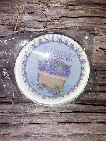 Round Blueberry Magnet