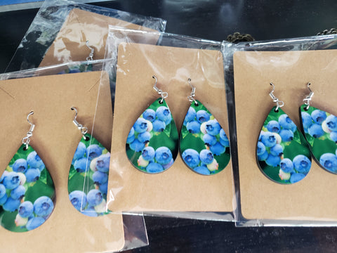 Gorgeous handmade Blueberry earrings