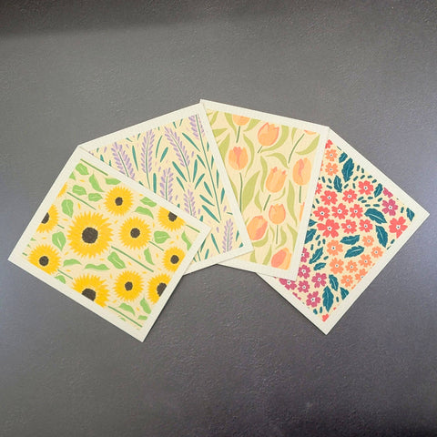 Tulip Patterned Swedish Dishcloths - Swedish Towels