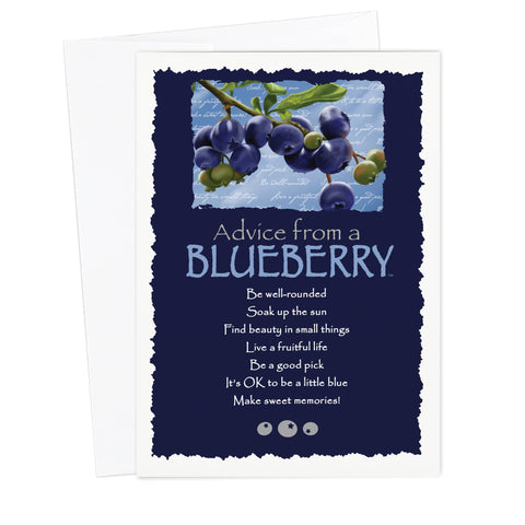 Advice from a Blueberry Greeting Card - Blank